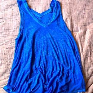 Beautiful blue Flowy tank top